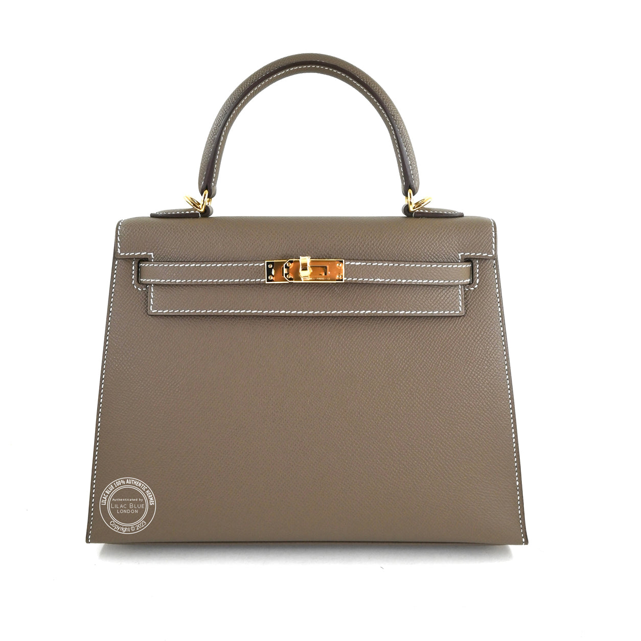 Hermès Kelly 25cm Etoupe Epsom GHW