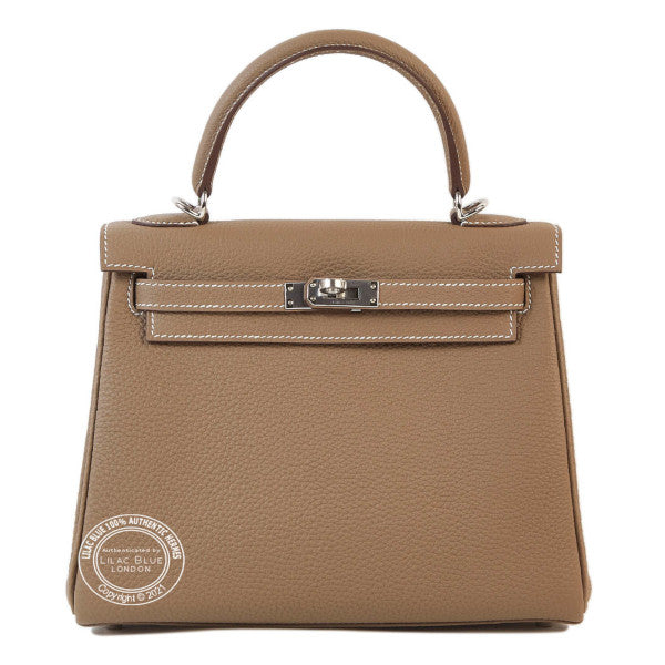 Hermès Kelly 25cm Etoupe Togo PHW
