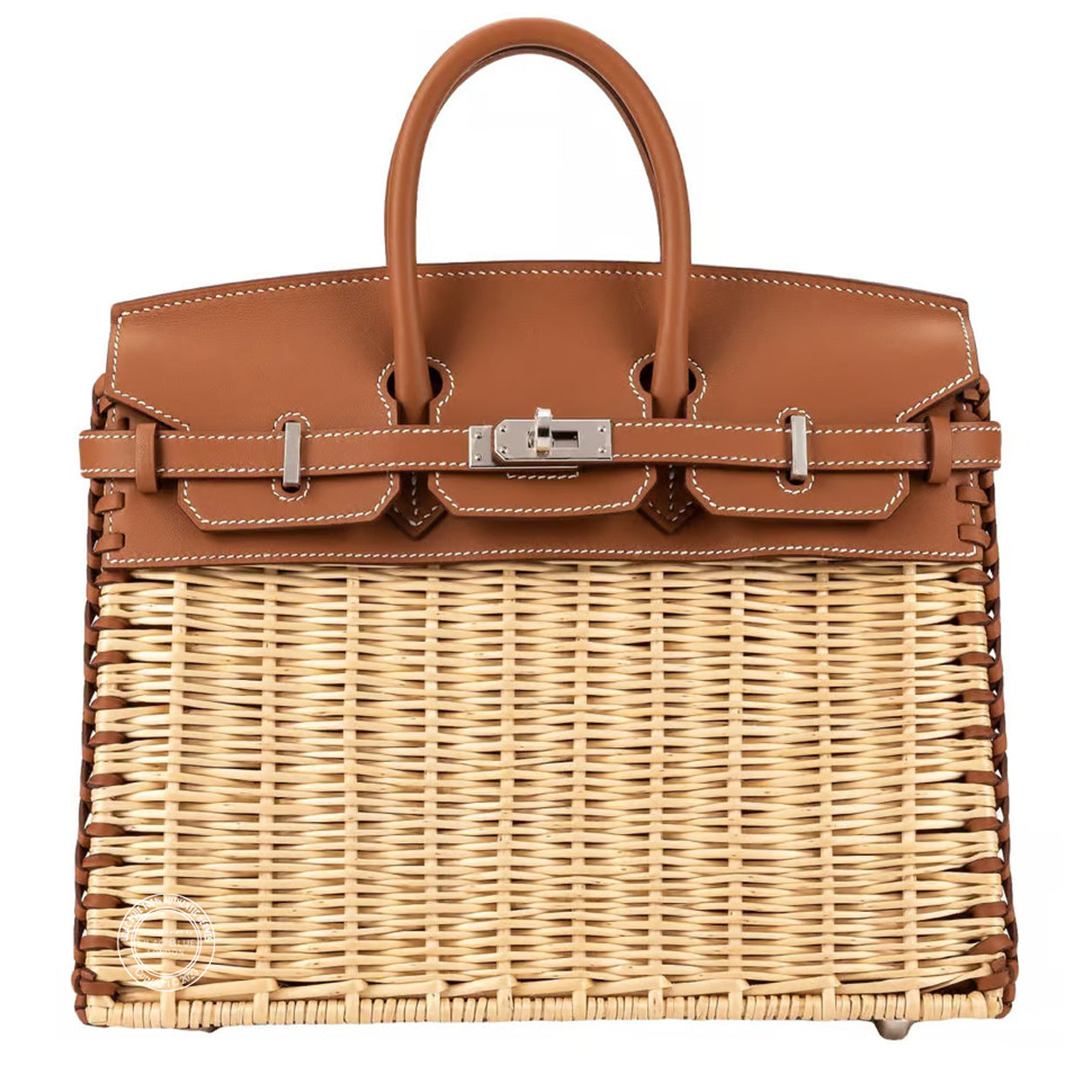 Hermes Birkin 25cm Fauve Picnic Barenia/Osier PHW
