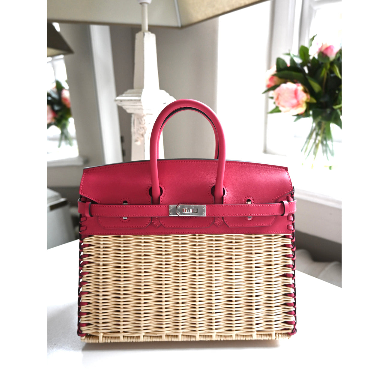 Hermès Birkin 25cm Framboise Picnic Swift/Osier PHW