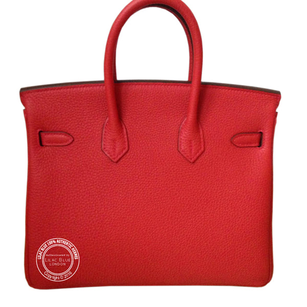 Hermes Birkin 25cm Geranium Togo PHW