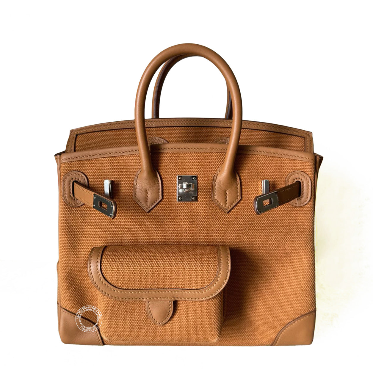 Hermes Birkin 25cm Gold Cargo Toile/Swift PHW