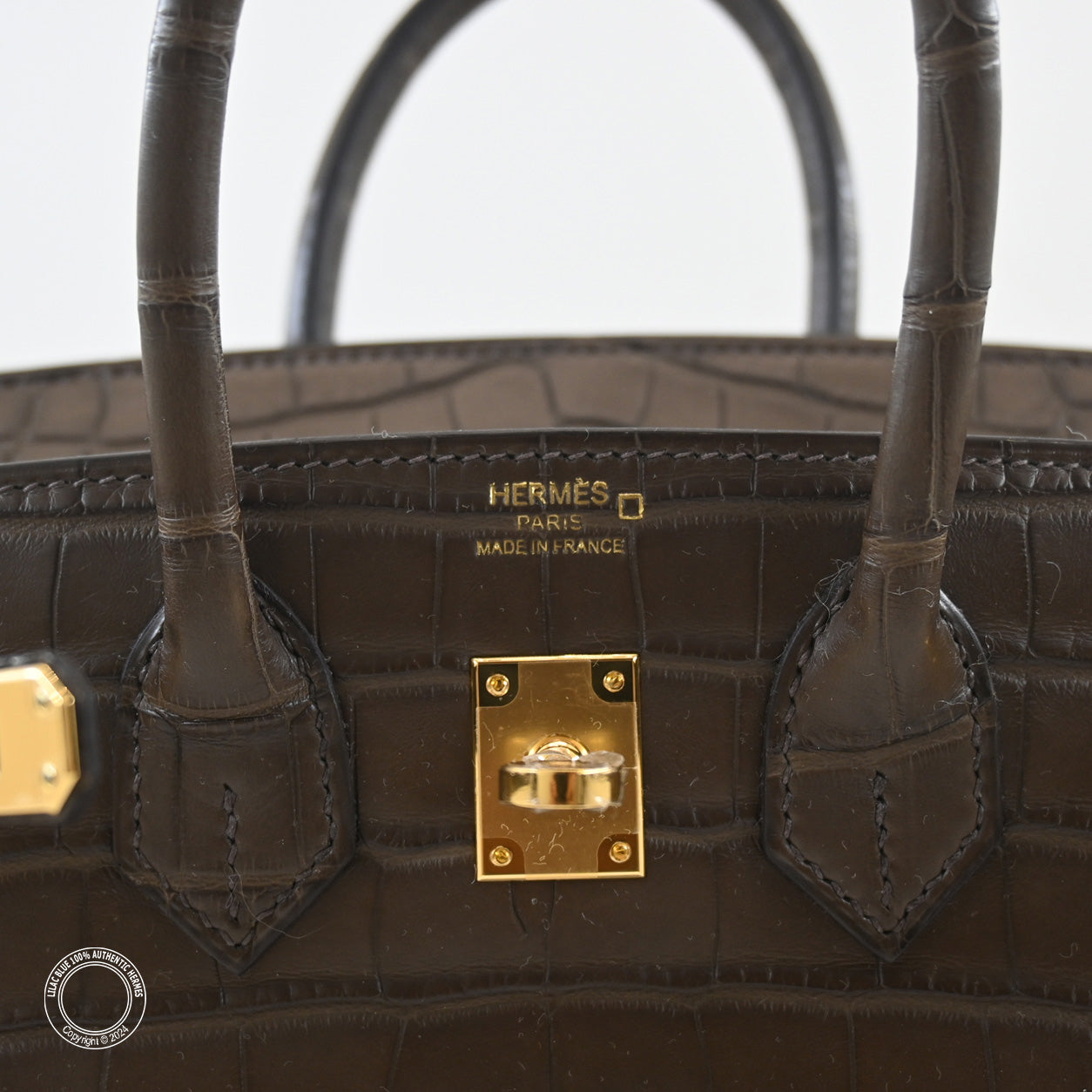 Hermès Birkin 25cm Gris Elephant Matte Alligator GHW