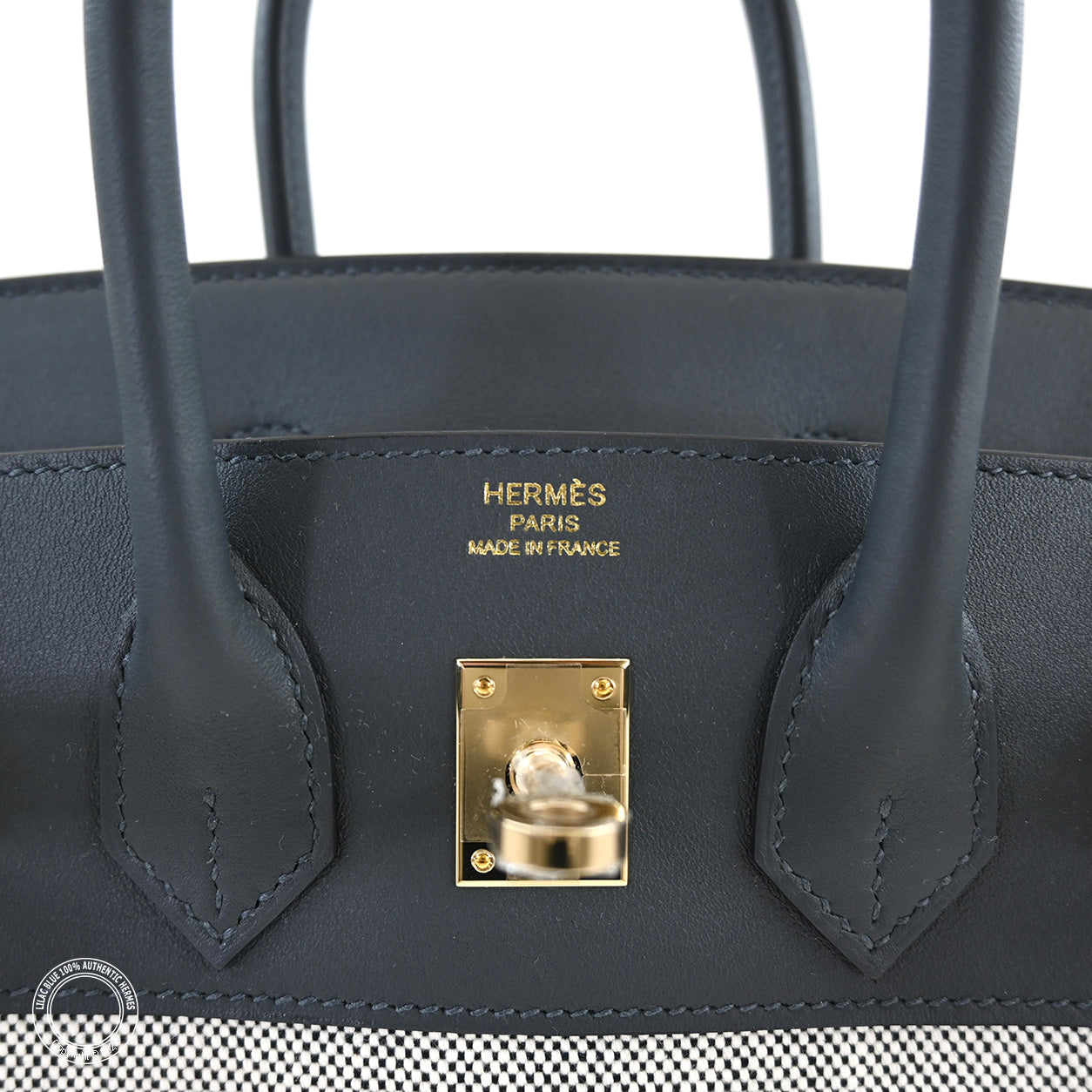 Hermès Birkin 25cm Gris Misty Toile H/Swift PBHW