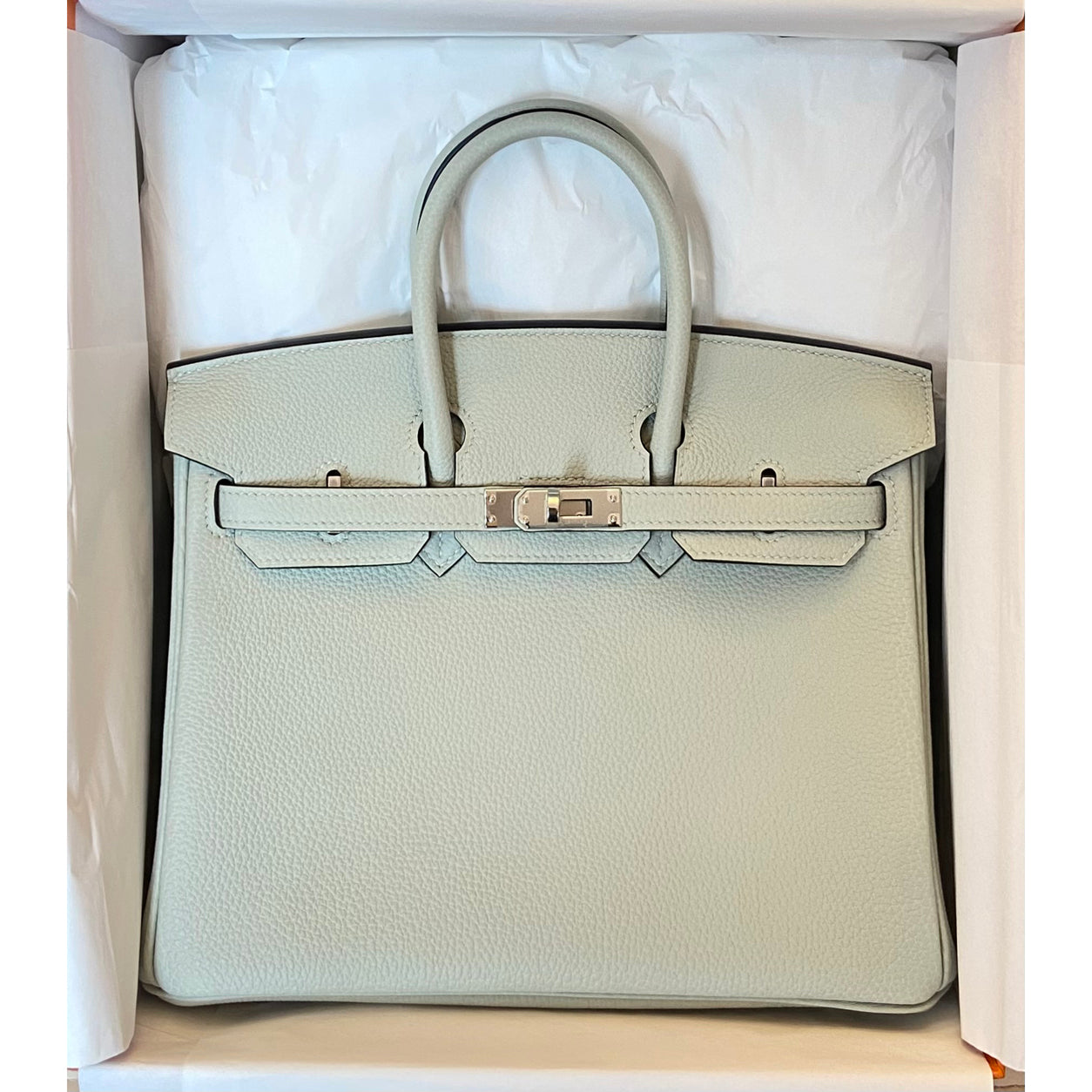 Hermès Birkin 25cm Gris Neve Togo PHW