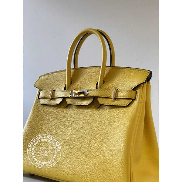 Hermès Birkin 25cm Jaune de Naples Novillo GHW