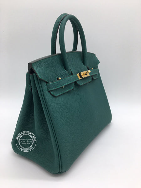 Hermès Birkin 25cm Malachite Togo GHW