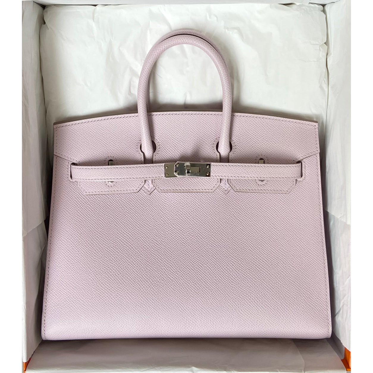 Hermes Birkin 25cm Mauve Pale Sellier Epsom PHW