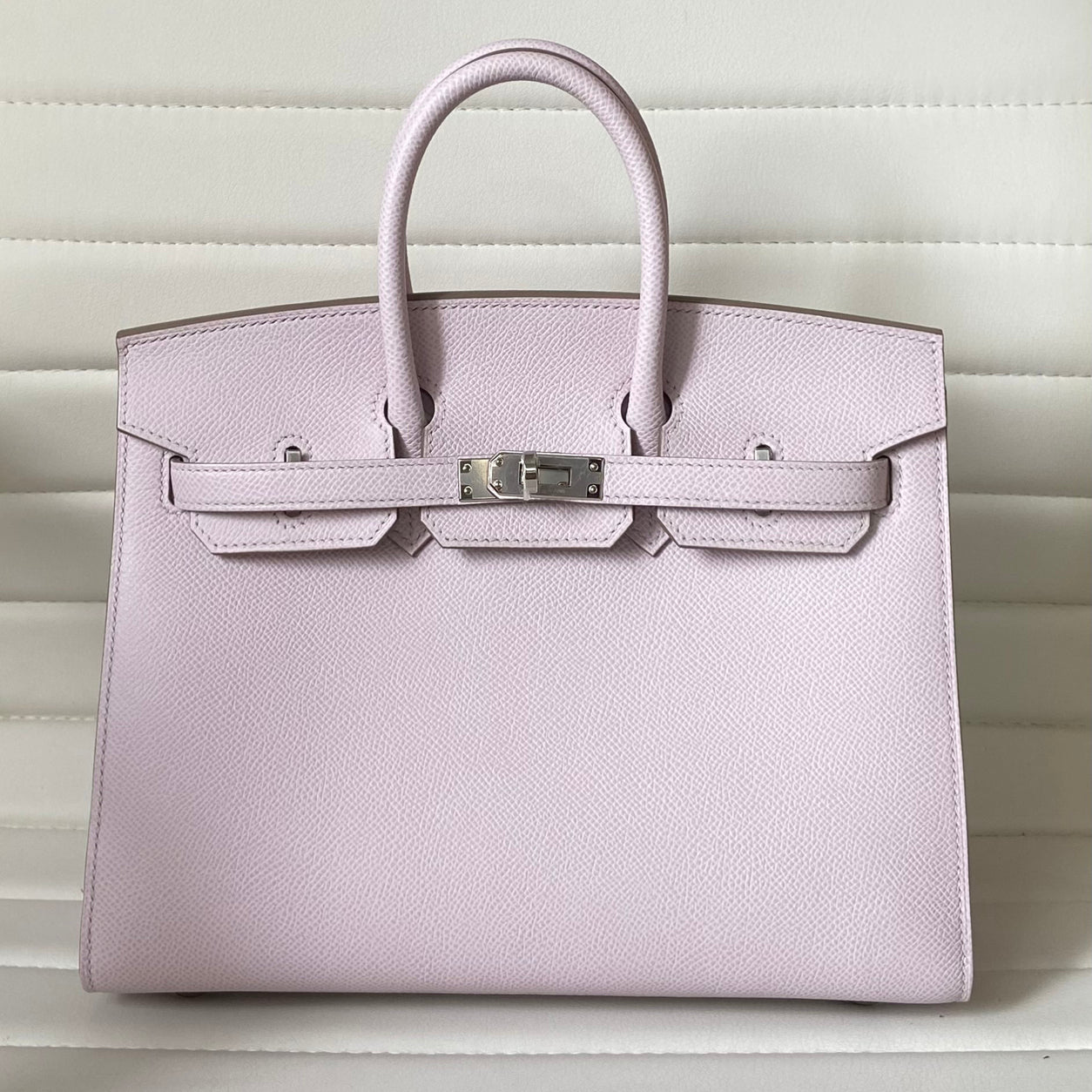 Hermes Birkin 25cm Mauve Pale Sellier Epsom PHW