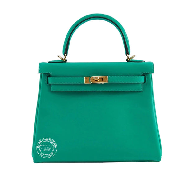 Hermès Kelly 25cm Menthe Swift GHW