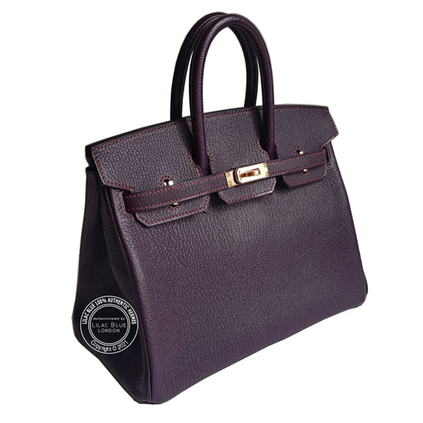 Hermès Birkin 25cm Raisin/Rouge Grenat HSS Chevre RGHW