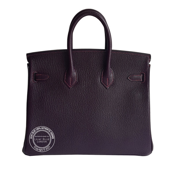 Hermès Birkin 25cm Raisin/Rouge Grenat HSS Chevre RGHW