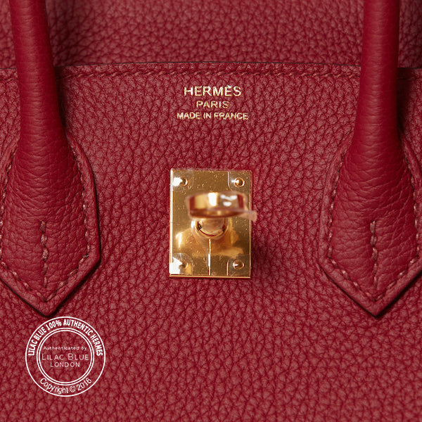 Hermès Birkin 25cm Rouge Grenat Togo GHW