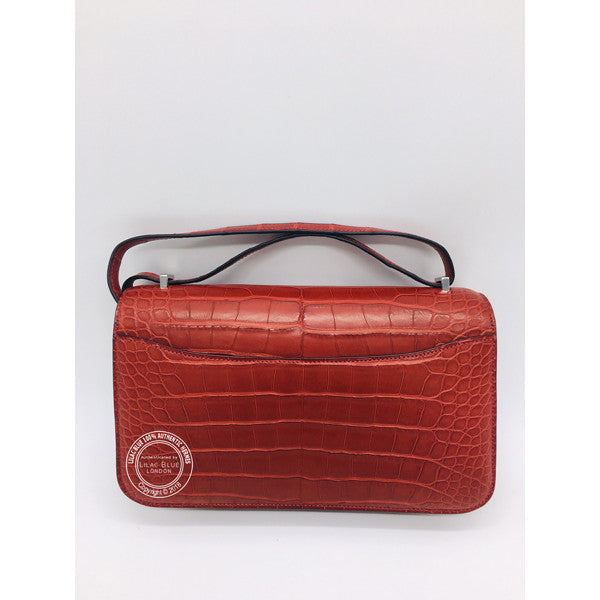 Hermès Constance 25cm Rouge H Elan Matte Alligator PHW