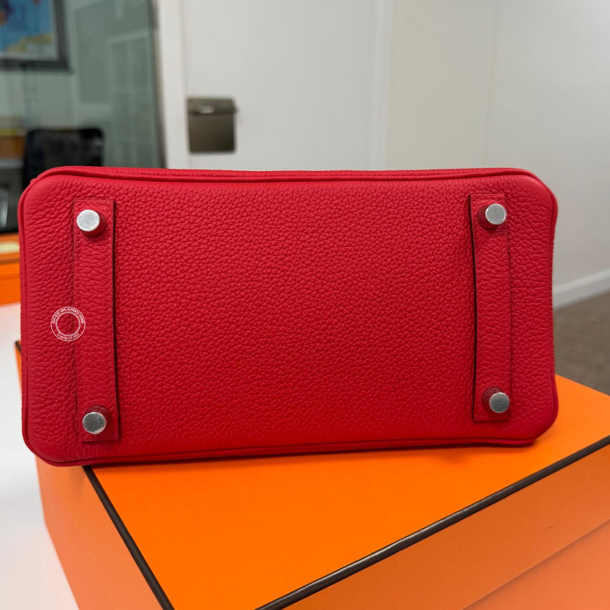 Hermes Birkin 25cm Rouge Radieux Togo PHW