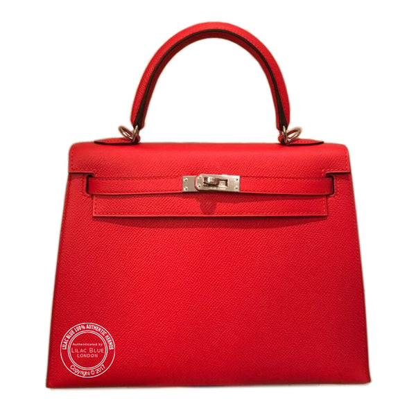 Hermès Kelly 25cm Rouge Tomate Epsom PHW