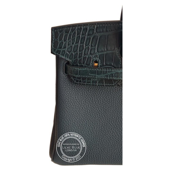 Hermès Birkin 25cm Vert Cypress Touch Matte Alligator/Togo GHW