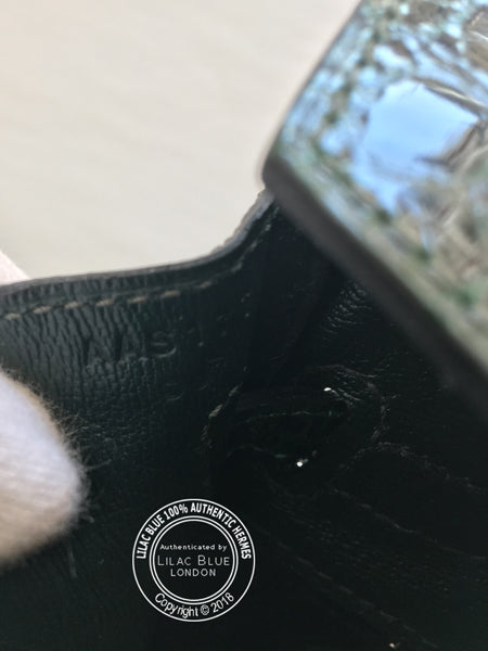 Hermès Birkin 25cm Vert Foncé Shiny Croc PHW