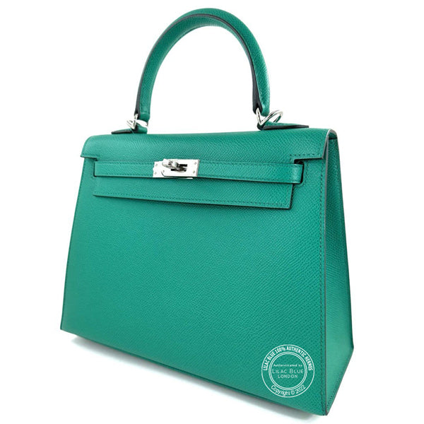 Hermès Kelly 25cm Vert Jade Epsom PHW