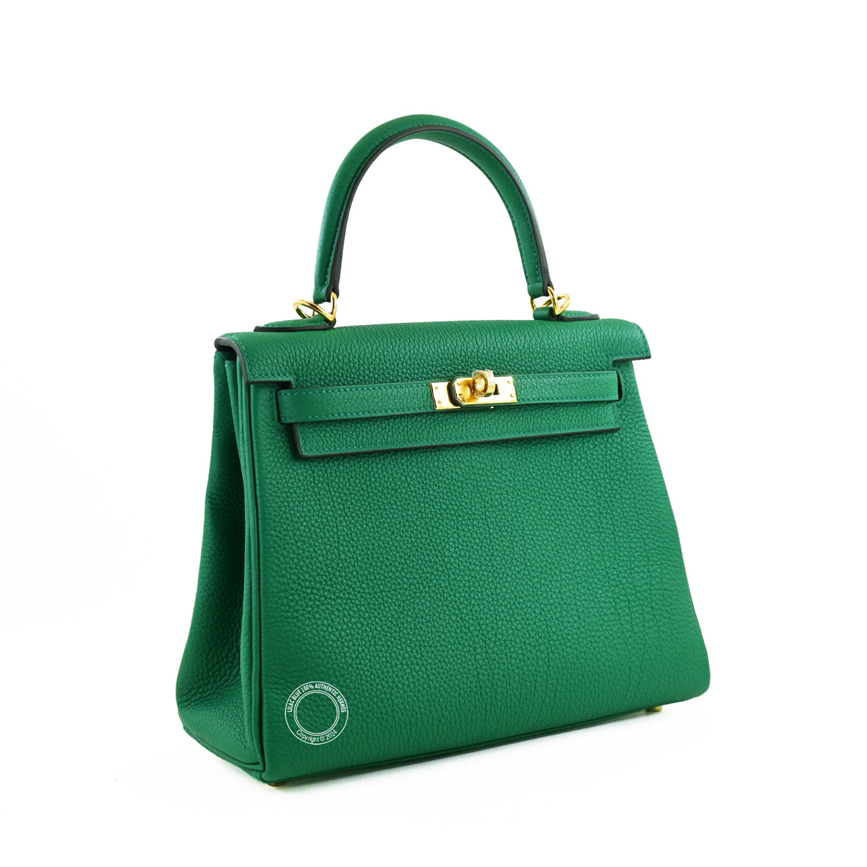 Hermès Kelly 25cm Vert Vertigo Togo GHW