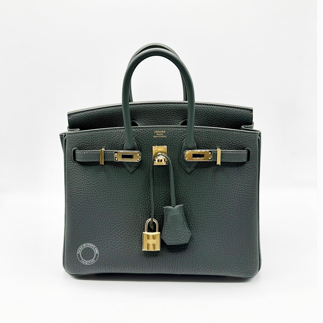 Hermès Birkin 25cm Vert Mangrove Togo PBHW