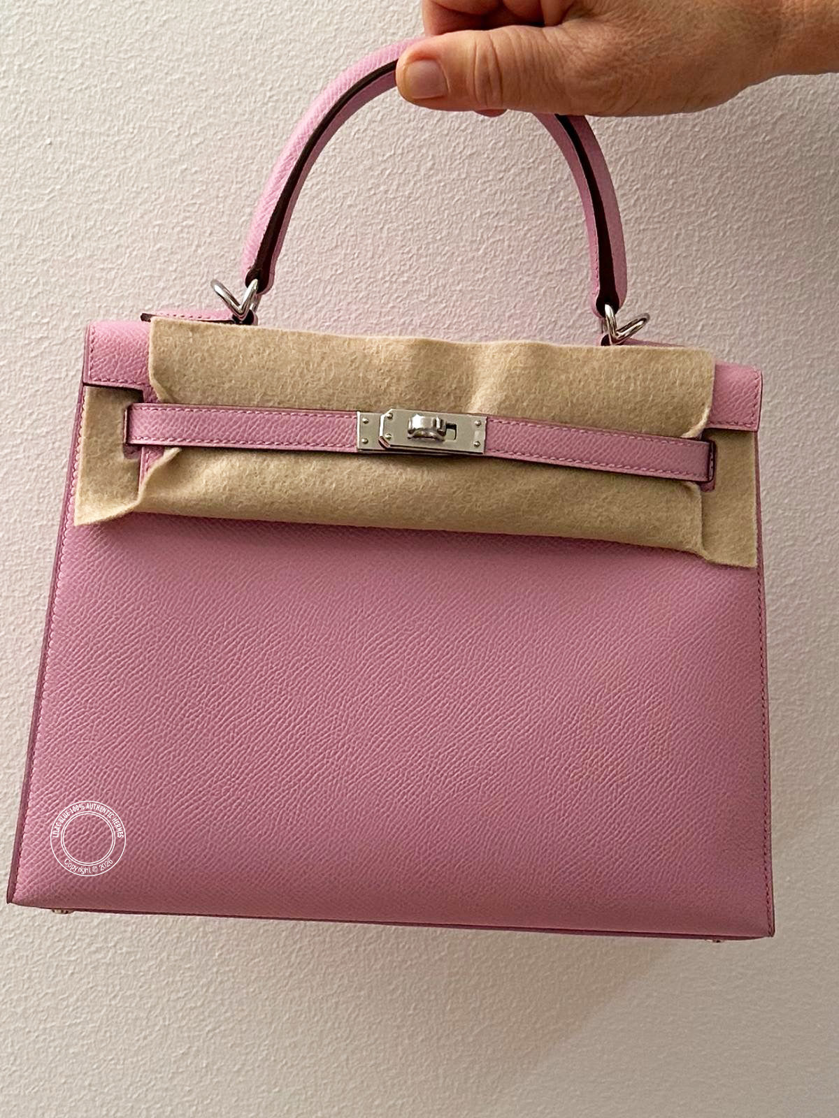 Hermès Kelly 25cm Mauve Sylvestre Epsom PHW