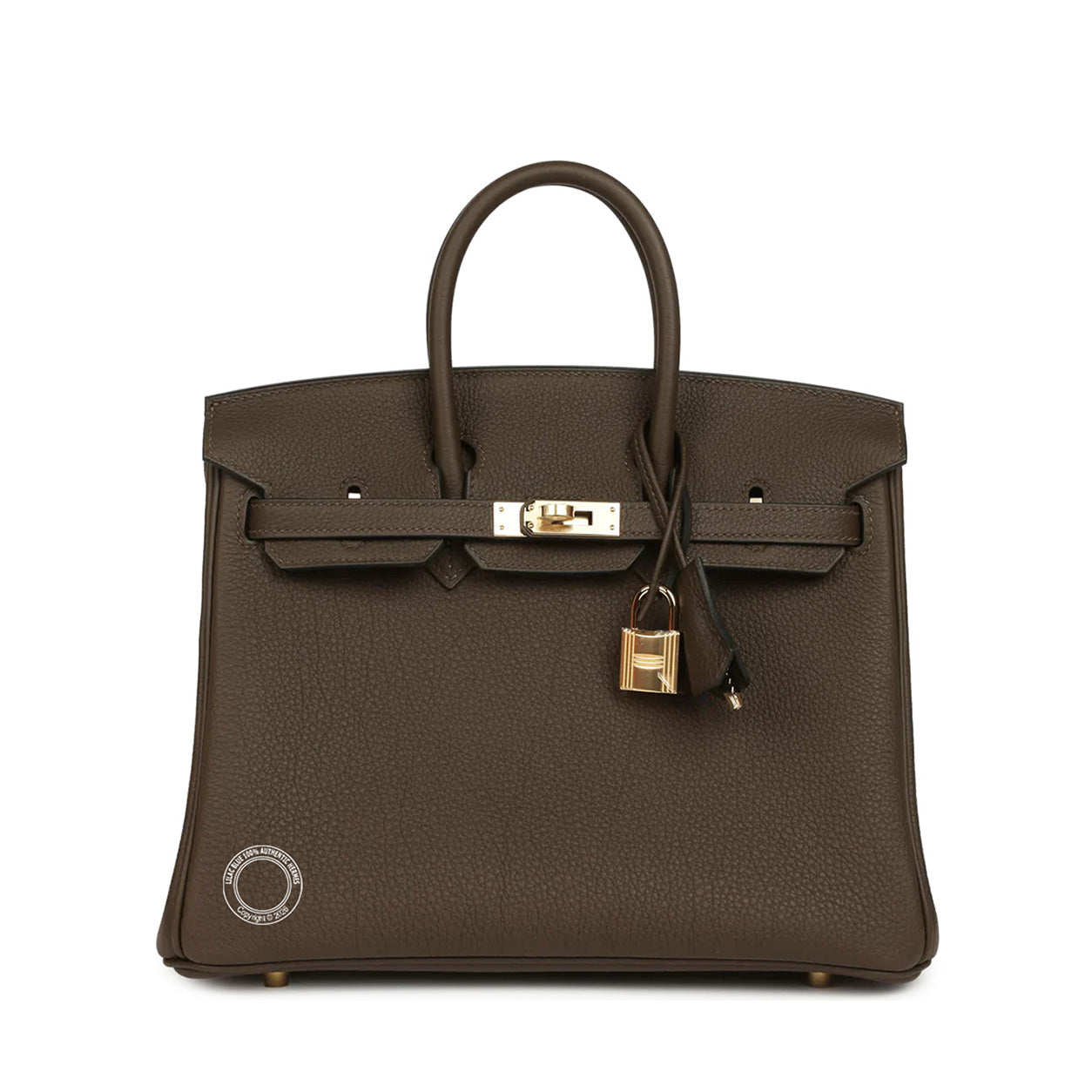 Birkin 25 Vert Loden Togo leather Permabrass hardware