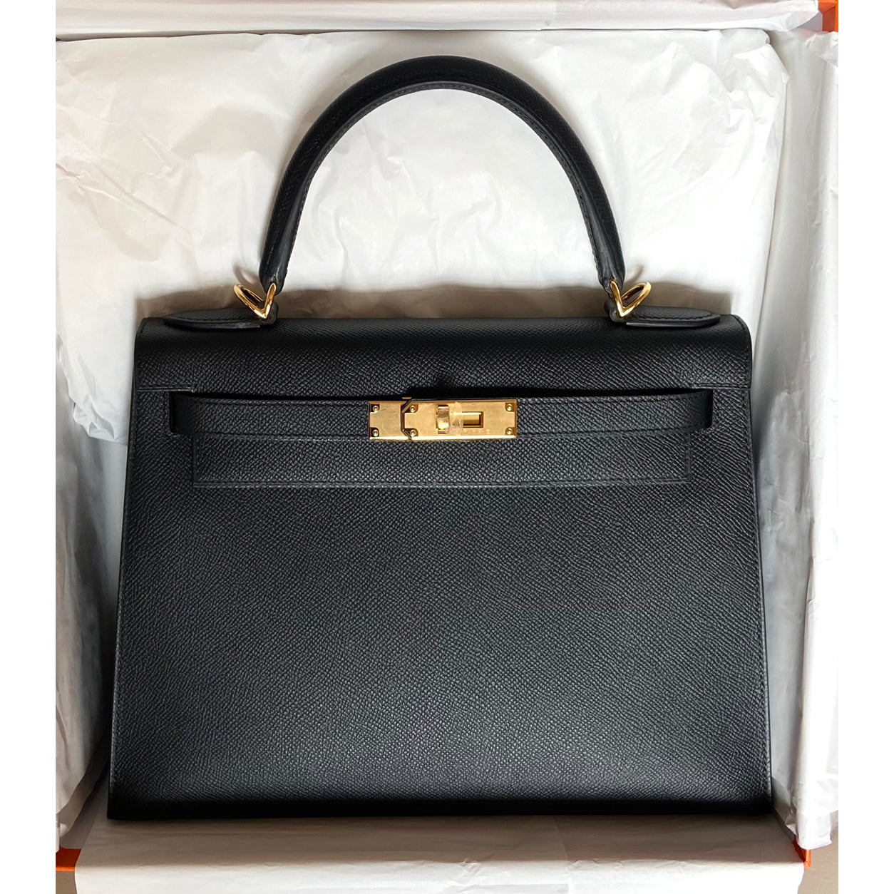 Hermès Kelly 28cm Black Epsom GHW