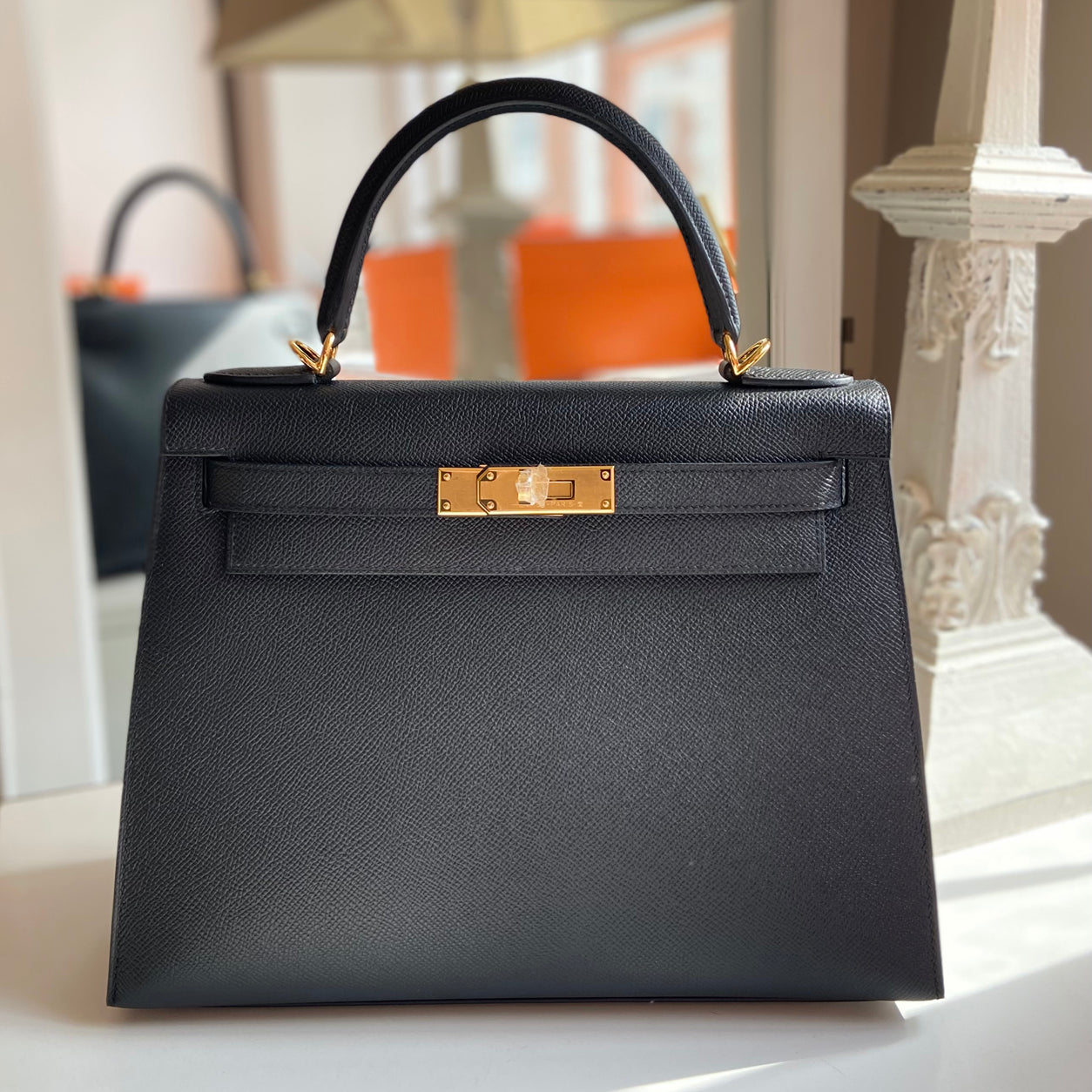 Hermès Kelly 28cm Black Epsom GHW