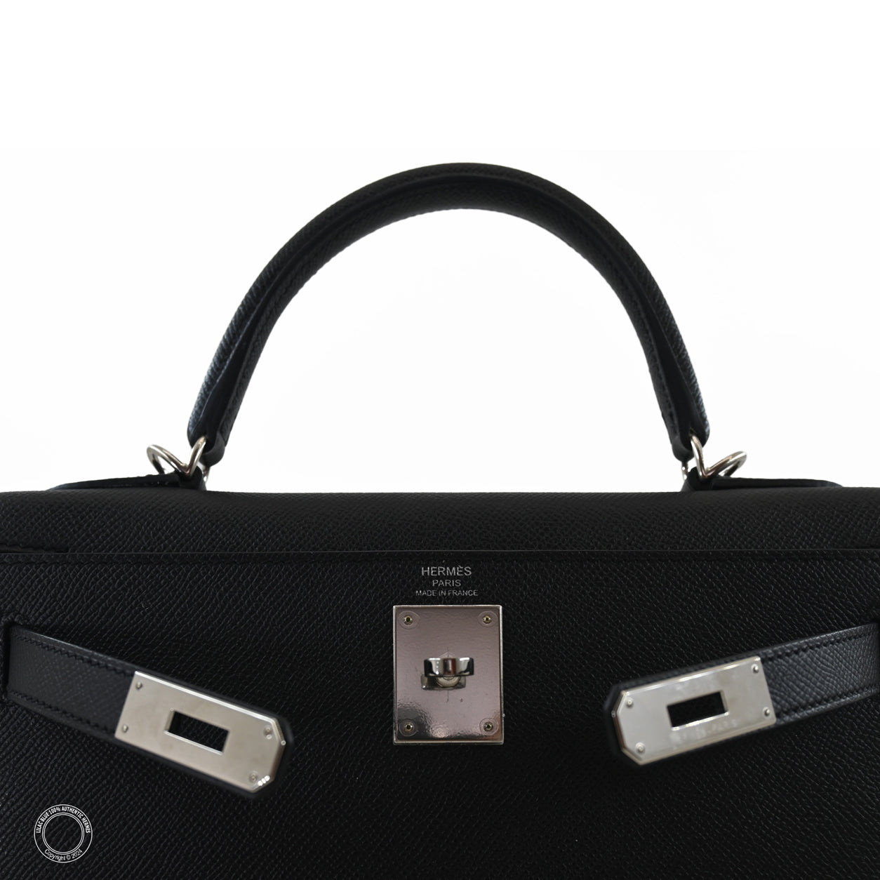 Hermès Kelly 28cm Black Epsom PHW - Preloved