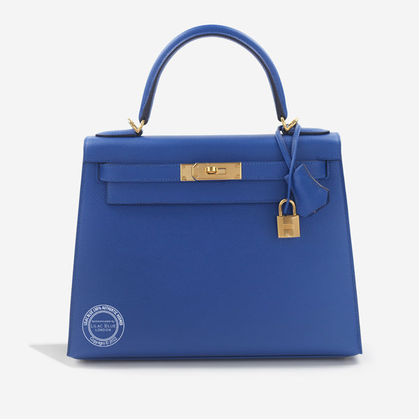 Hermès Kelly 28cm Bleu France Epsom GHW