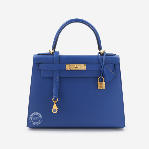 Hermès Kelly 28cm Bleu France Epsom GHW
