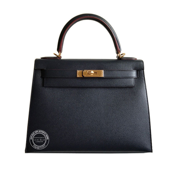 Hermès Kelly 28cm Bleu Indigo Contour Epsom GHW