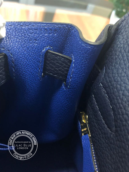 Hermès Kelly 28cm Bleu Marine/Bleu Electrique HSS Togo GHW