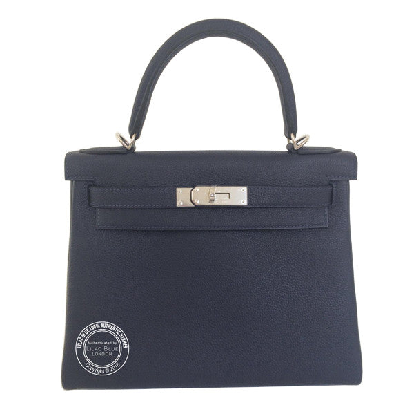 Hermès Kelly 28cm  Bleu Nuit Kelly Togo PHW
