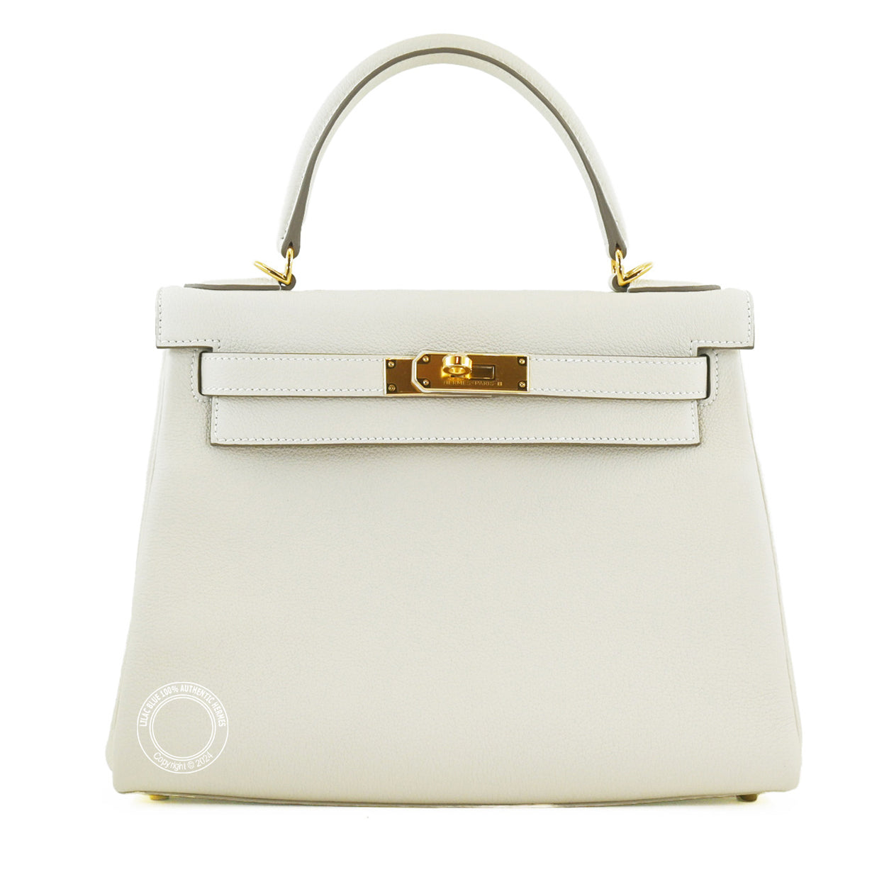 Hermès Kelly 28cm Craie Togo GHW