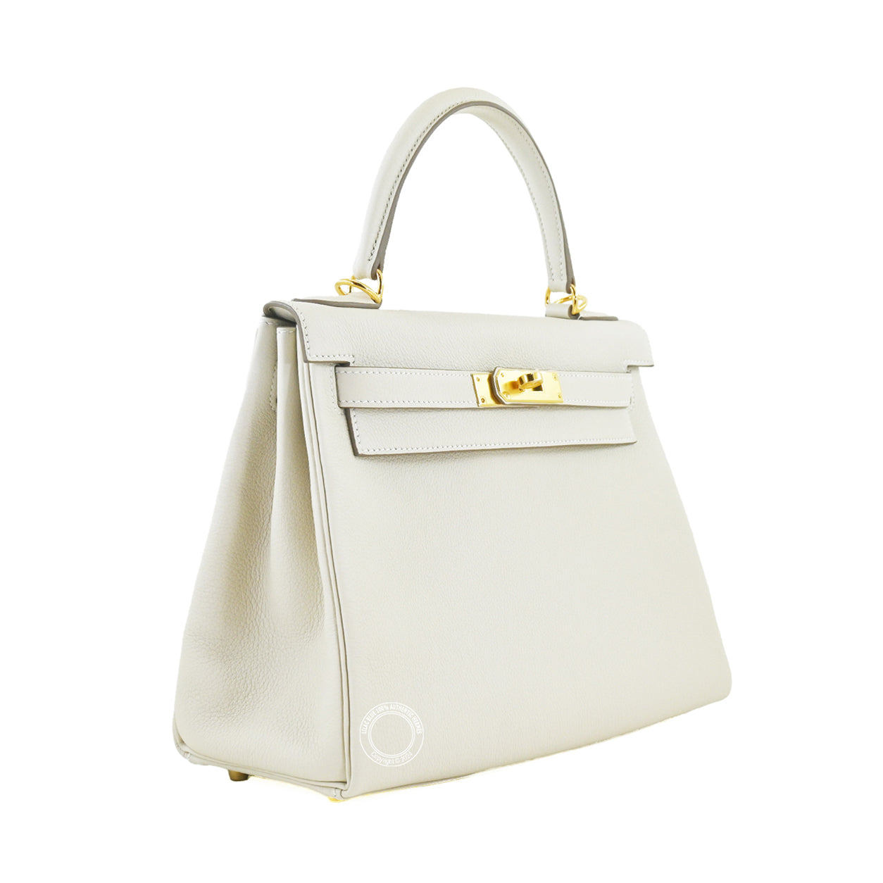 Hermès Kelly 28cm Craie Togo GHW