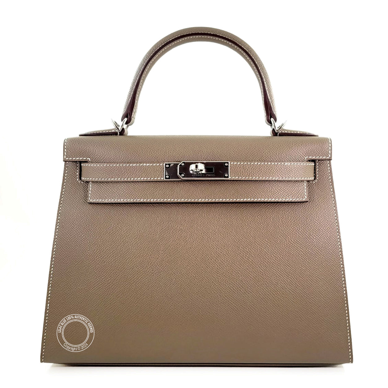 Hermès Kelly 28cm Etoupe Epsom PHW