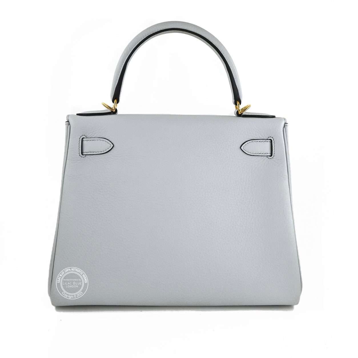 Hermès Kelly 28cm Bleu Pale Clemence GHW