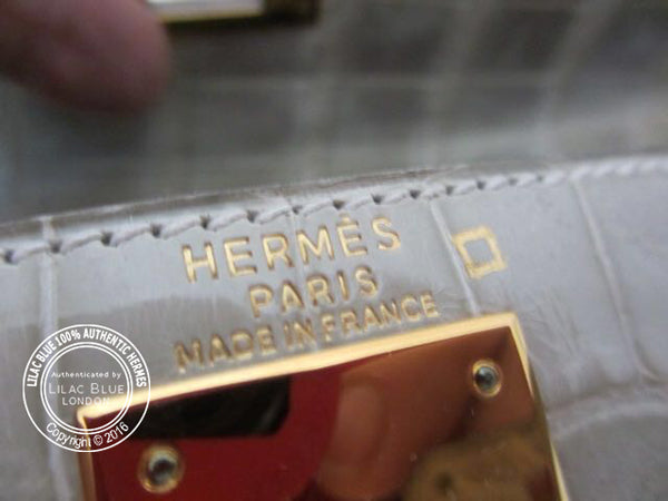 Hermès Kelly 28cm Himalaya Matte Alligator GHW - Vintage