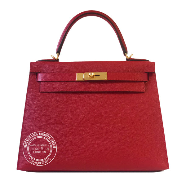 Hermès Kelly 28cm Rouge Casaque/Bordeaux HSS Epsom GHW