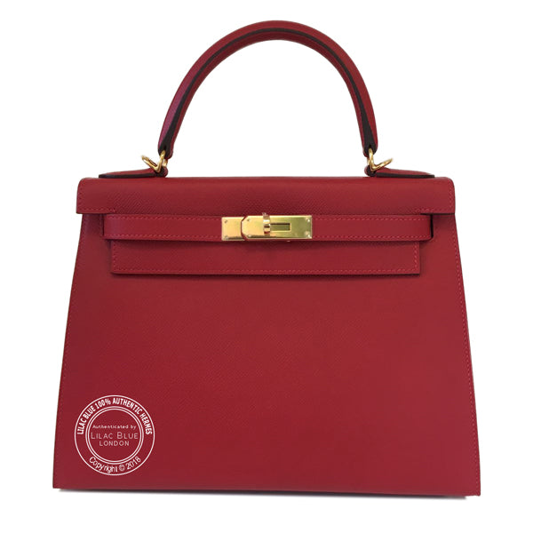 Hermès Kelly 28cm Rouge Casaque Epsom GHW