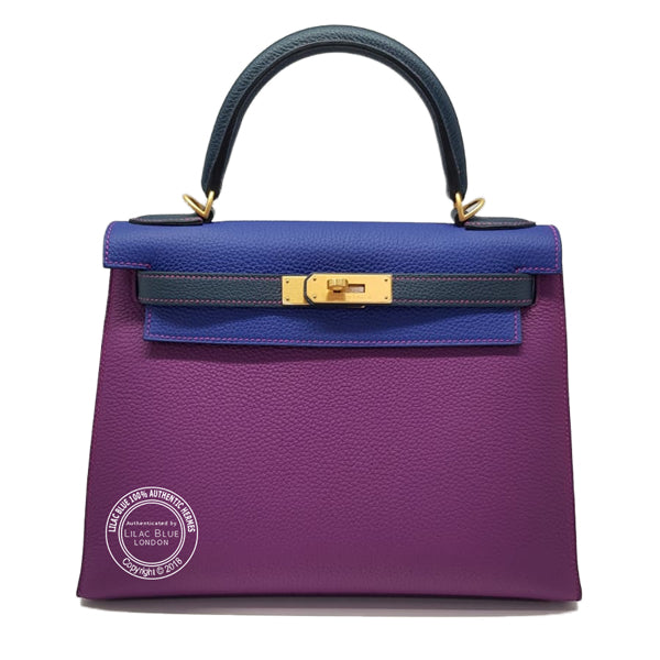 Hermès Kelly 28cm Tri Colour HSS Togo GHW - As New