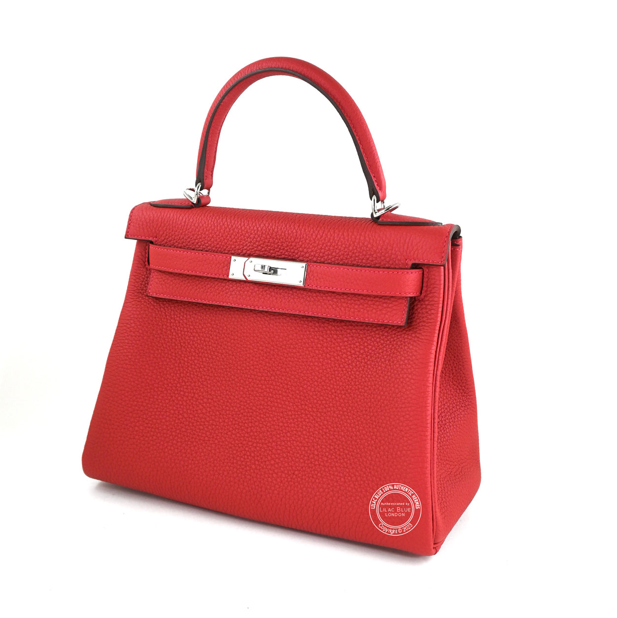 Hermes Kelly 28cm Vermillion Togo PHW