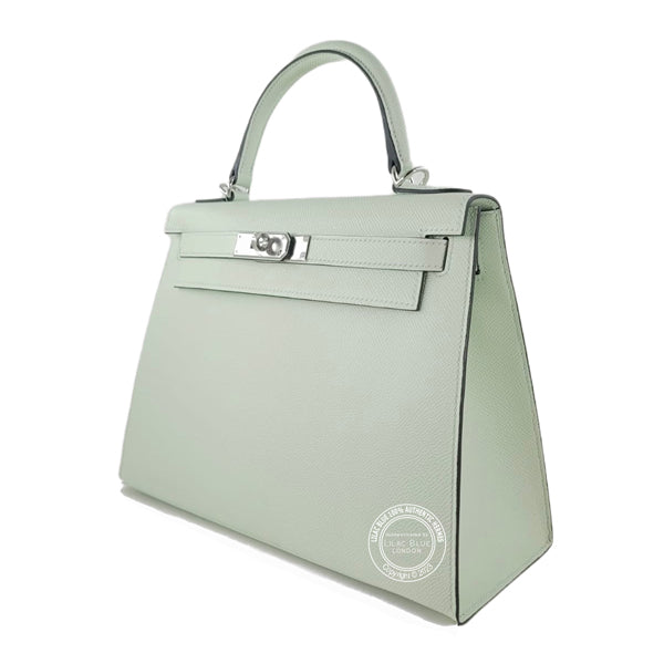 Hermes Kelly 28cm Vert Fizz Epsom PHW