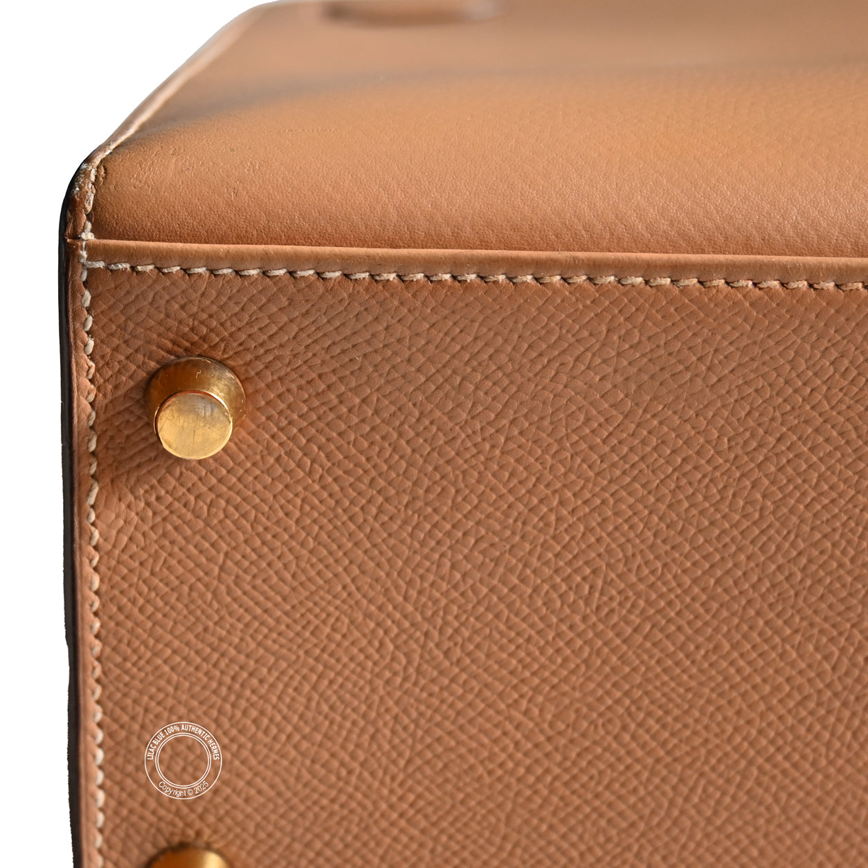 Hermès Kelly 28cm Natural Courchevel GHW - Vintage