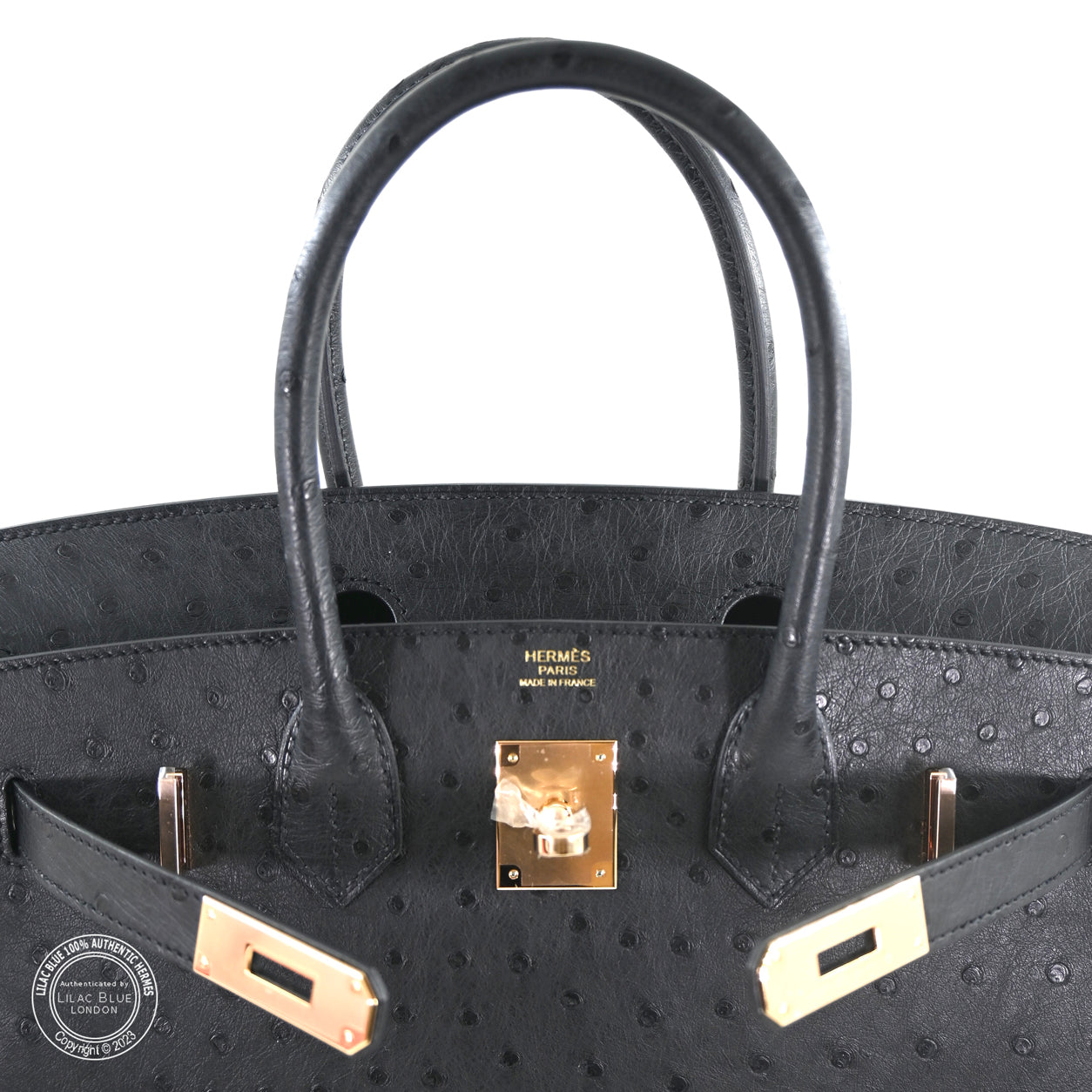 Hermès Birkin 30cm Black Ostrich RGHW