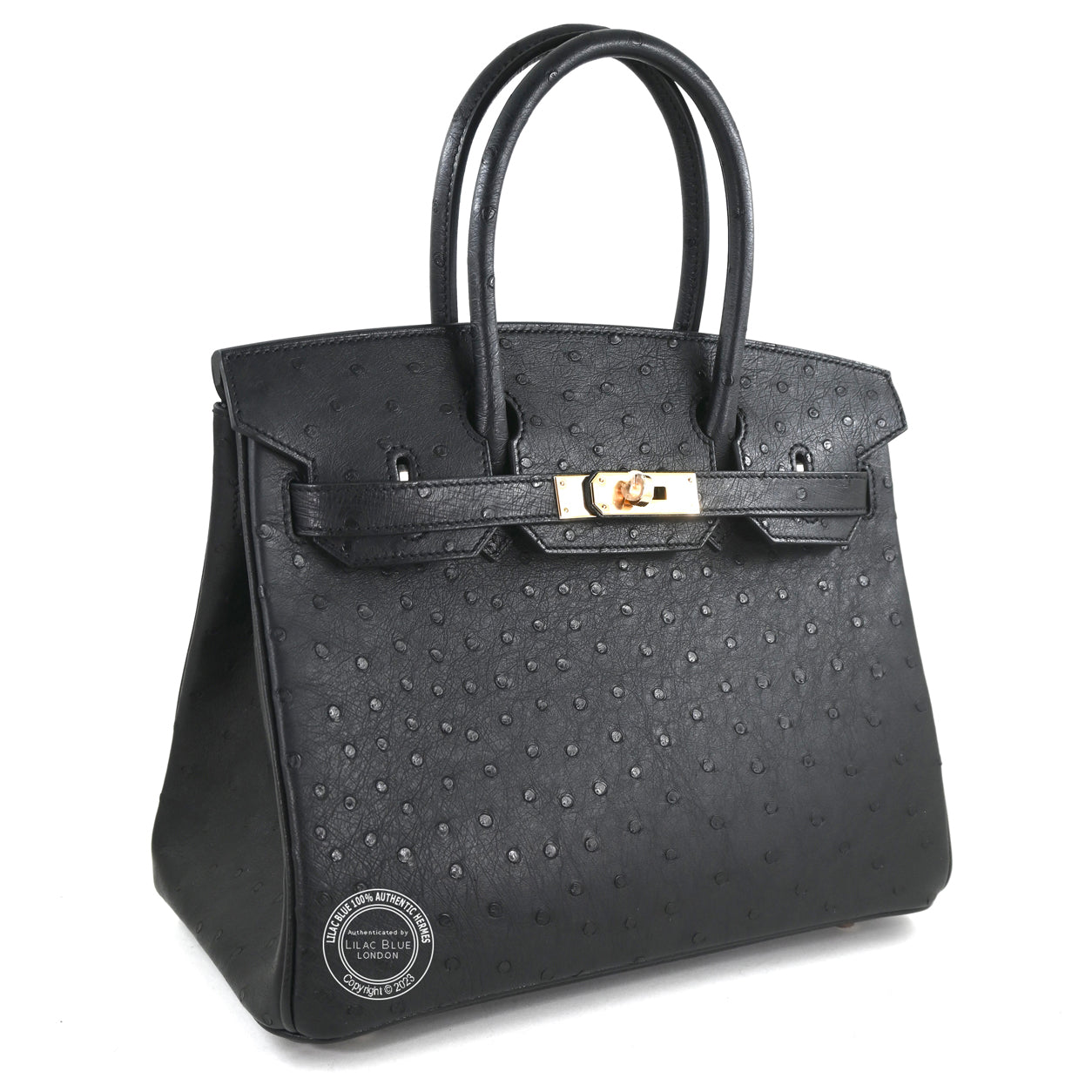 Hermès Birkin 30cm Black Ostrich RGHW