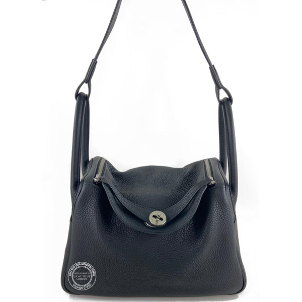 Hermès Lindy 30cm Black Clemence PHW