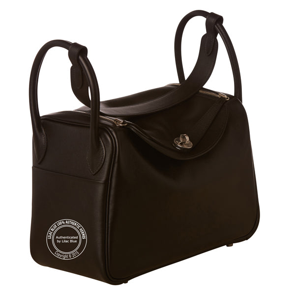 Hermès Lindy 30cm Black Lindy Swift PHW